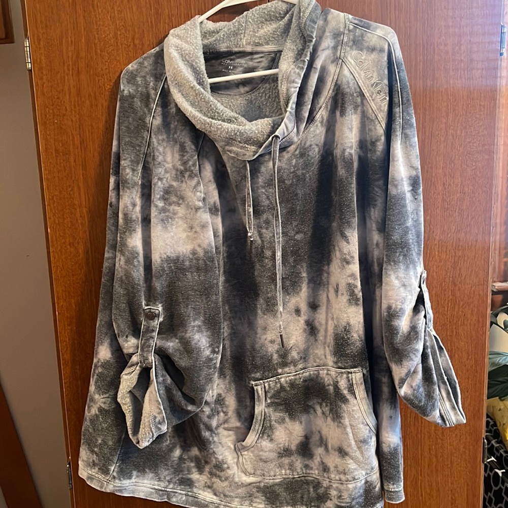 Plus Size Calvin Klein Cowl Neck Hoodie